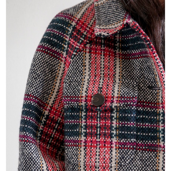 Sezane Izaac Plaid Coat - Picture 3 of 6